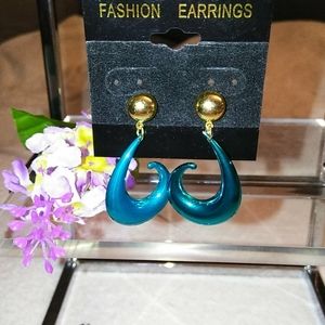 Vintage 🌊Blue Wave 🌊Metallic Earrings 💙